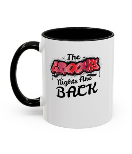 "The Groovy Nights/Red, Black, Pink" Two-tone AfriMAX Coffee Mug, 11oz